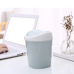 (Blue)Desktop Trash Can Plastic Multifunctional Small Desk Countertop - Picture 1 of 12