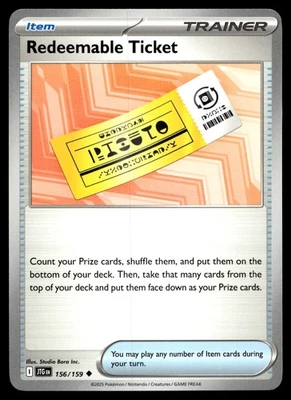 Redeemable Ticket 156/159 SV09: Journey Together - Image 1 of 2