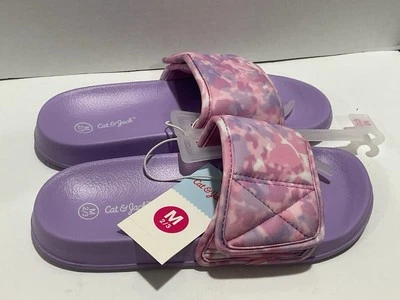 Cat & Jack розовый и фиолетовый шлепанцы девочек размер 2/3 новый с Ярлыками - Изображение 1 из 4