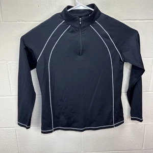 FootJoy Sweater Herren Medium Schwarz Pullover 1/4 Zip Performance FJ Nylon Spandex - Bild 1 von 17