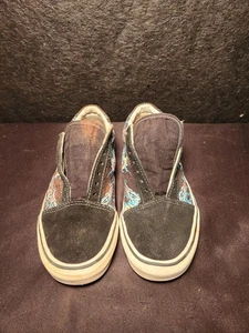 Size 5 US Men - Size 6.5 US Women Vans Shoes - Custom Decal Bleached - No Laces! - Picture 1 of 15