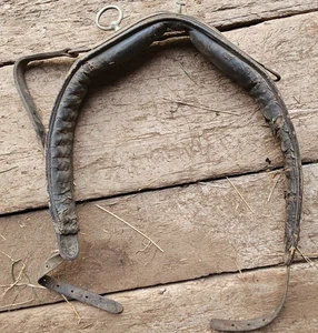 Arnés Cuello Hames Cuero Caballo Vintage Antigua Granja Primitivo Nº1 - Imagen 1 de 6