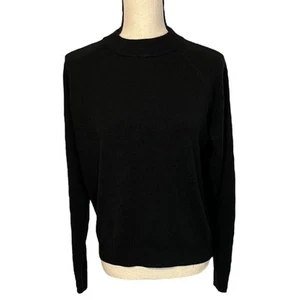 Stitches in Time Women's Black Acrylic Sweater Zip Back Very Soft Size Large - Picture 1 of 5