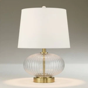 Darrah 20" High Clear Glass Table Lamp - Picture 1 of 9