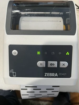 Zebra ZD421d Thermal Printer Healthcare Ethernet ZD4AH43-D01E00EZ 300dpi - Image 1 of 3