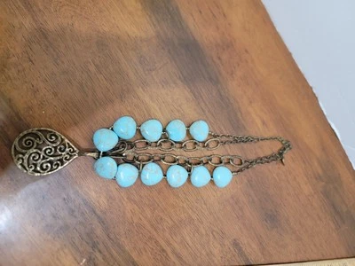 Collar PREMIER DESIGNS Imitación Piedra Turquesa Tono Latón  Foto 1 de 4