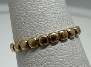 Anillo Vintage Oro Amarillo Brillante 14K Texturizado Talla 3.5 0.7g - Imagen 1 de 9