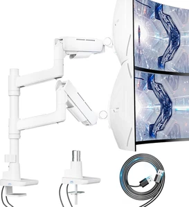 Vertical Dual Monitor Mount for 17-49 Inch Ultrawide Heavy Duty Curved Screen St - Afbeelding 1 van 13