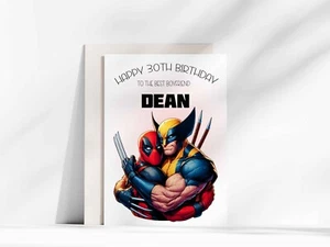 Tarjeta de cumpleaños personalizada DEADPOOL • Tarjeta de cumpleaños Deadpool y Wolverine - Imagen 1 de 1