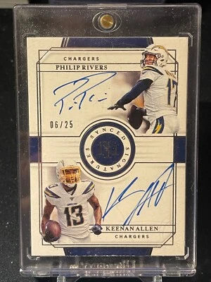 2019 National Treasures Synced Signatures Auto Philip Rivers/Keenan Allen! #/25! — 第 1/2 张图片