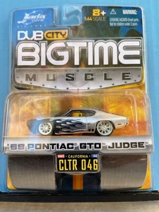 1/64 JADA DUB CITY BIGTIME MUSCLE 69 PONTIAC GTO JUDGE CLTR 046 SILBER MIT FLAMMEN - Bild 1 von 2