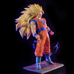 Figura Anime 26cm Dragon Ball Z Goku PVG SSJ3 DBZ Super Saiyan 3 Estatua Modelo - Imagen 1 de 3