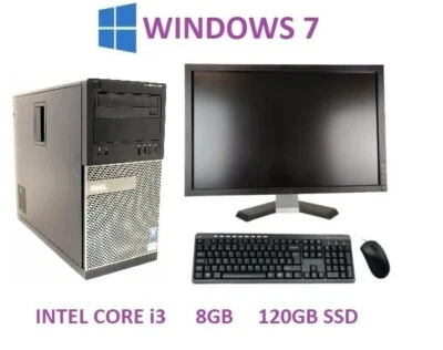 DELL OPTIPLEX 790 Intel Core i3 8GB RAM SSD 370GB Windows 7 PC COMPUTER 5 YR WTY - Image 1 of 4