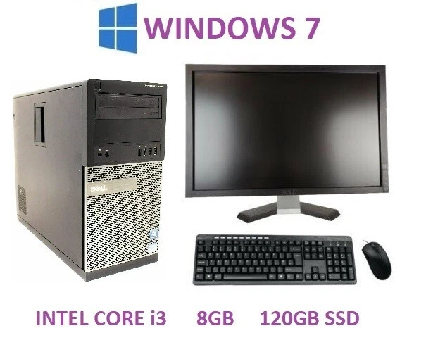 DELL OPTIPLEX 790 Intel Core i3 8GB RAM SSD 370GB Windows 7 PC COMPUTER 5 YR WTY - Image 1 of 4