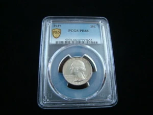 1937 Washington Silver Quarter Proof PCGS Graded PR66 #47797655 - Picture 1 of 4