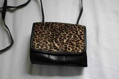 Vintage Cheetah Print Purse Yigal Leather New York - Image 1 of 4