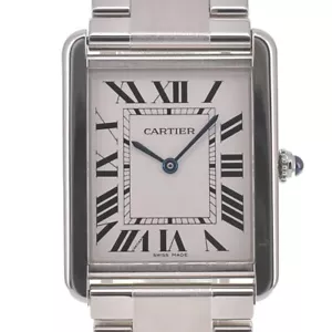 CARTIER Tank solo LM W5200014 Silver Dial Quartz Men's Watch B#138868 - Picture 1 of 10