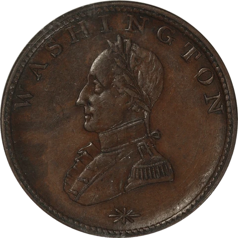 (1Undated) Washington Double Head 1c, NGC AU-55 BN - Military Bust Cover