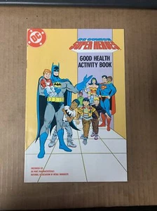 DC COMICS SUPER HEROES GOOD HEALTH ACTIVITY BOOK 1989 (4)Printing  - Picture 1 of 13