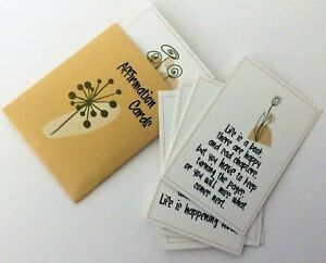 Positive Affirmation cards x 12 with own pocket | Great Gift | positivity gift