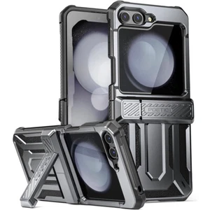 Funda poética para Galaxy Z Flip 5 con soporte cubierta de pantalla incorporada pistola de metal - Imagen 1 de 7