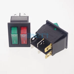 LOTE2 Luz Roja/Verde DPDT ENCENDIDO-APAGADO 6 pines 2 posiciones Rocker Boat Interruptor KCD8-212 - Imagen 1 de 7