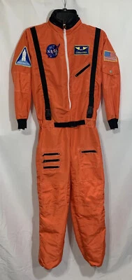 Mono de astronauta comandante de la NASA para niños talla M disfraz de Halloween parches naranjas Foto 1 de 4