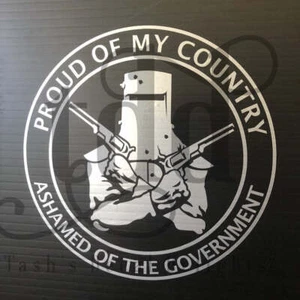 Proud of my county Ashamed of the Government decal sticker - Picture 1 of 12