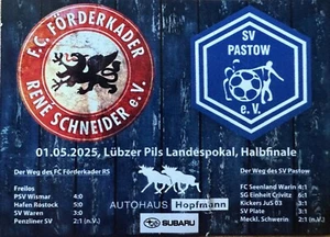 Ticket Landespokal FC Förderkader Rene Schneider - SV Pastow - 01.05.2025 - Bild 1 von 1