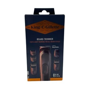 King C Gillette Elektrischer Akku Bartschneider Barttrimmer 4 Aufsätze Rasierer - Bild 1 von 3