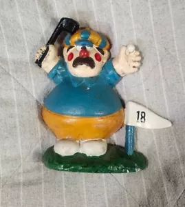 Vintage Cast Iron #4 Door Stopper Golf Player Hole 18 - Picture 1 of 9