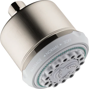 Cabezal de ducha Hansgrohe Clubmaster 3-Jet 2,5 gpm 4"" - níquel cepillado (28496821) - Imagen 1 de 1