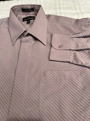 Camisa STACY ADAMS Frente Francés Años 30’s 40’s Estilo Malva Púrpura Talla Grande 16-16.5 Foto 1 de 4