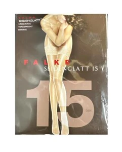 Falke OFF WHITE Seidenglatt 15 Sheer Thigh Highs, US 9.5-10 - Picture 1 of 1