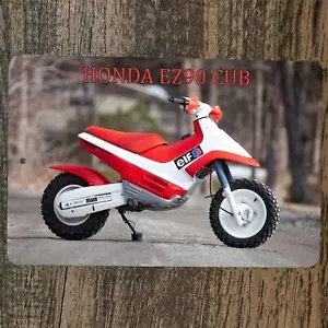 Honda EZ90 Cub Motorcycle 8x12 Metal Wall Sign - Picture 1 of 1