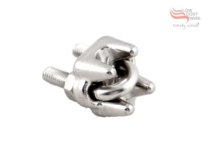 Wire Rope Grips 5mm 100 qty Stainless Steel 316 Marine Grade Clamps 5-4.0mm Rope - Picture 1 of 11