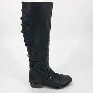 Sexy Botas de Montar Para Mujer Rampage Negras 7,5 Por Arriba Elegantes Espaldas Intrincadas - Imagen 1 de 12