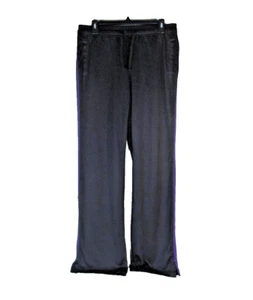 MADE FOR LIFE Womens M W32 INS32 Black Track Jogging Pants Purple Side Stripes - Picture 1 of 11