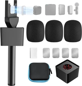 Mikrofongriff für DJI/DJI Mini, Mikrofonhalter Rode Wireless schwarz  - Bild 1 von 8