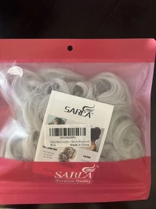SARLA Updo Messy Bun Hair Piece Silver Grey Synthetic - Picture 1 of 1