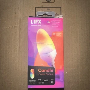 25-Watt Equivalent B10 Smart RGB Wi-Fi E12 Candelabra LED Light Bulb Multi-Color - Picture 1 of 4