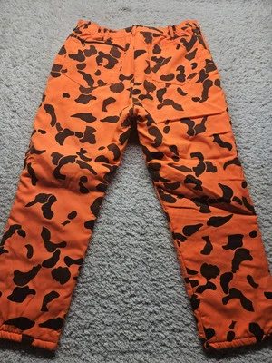Vintage Walls Blizzard Pruf Insulated Thinsulate Pants Orange Camo Mens XL  USA - Image 1 of 4