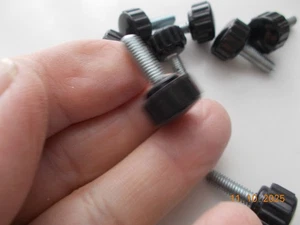 Lot of 10 Plastic Knobs with 3/16-32 x 5/8" Long Threaded Shafts - Picture 1 of 5
