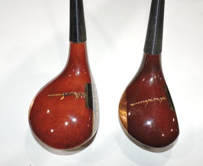 Hiro Honma High Powered M-43 3 & 5 wood PERSIMMON Golf Club Carbon fiber face RH - Image 1 of 4
