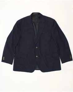 DOCKERS Mens 2 Button Blazer Jacket UK 46 3XL Navy Blue Polyester BQ01 - Picture 1 of 4