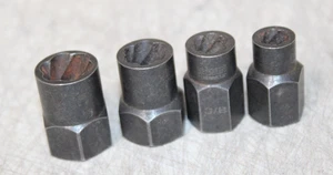 Irwin Bolt-Grip Damaged Bolt Extractor 3/8'' Drive 4 PCs 1/2 - 7/16 -3/8 - 5/16 - Picture 1 of 4