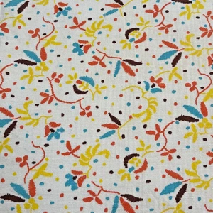 Vintage 1940er Blumendruck voll geöffnet Futtersack Baumwollstoff mehrfarbig 37 x 47 Zoll - Bild 1 von 7