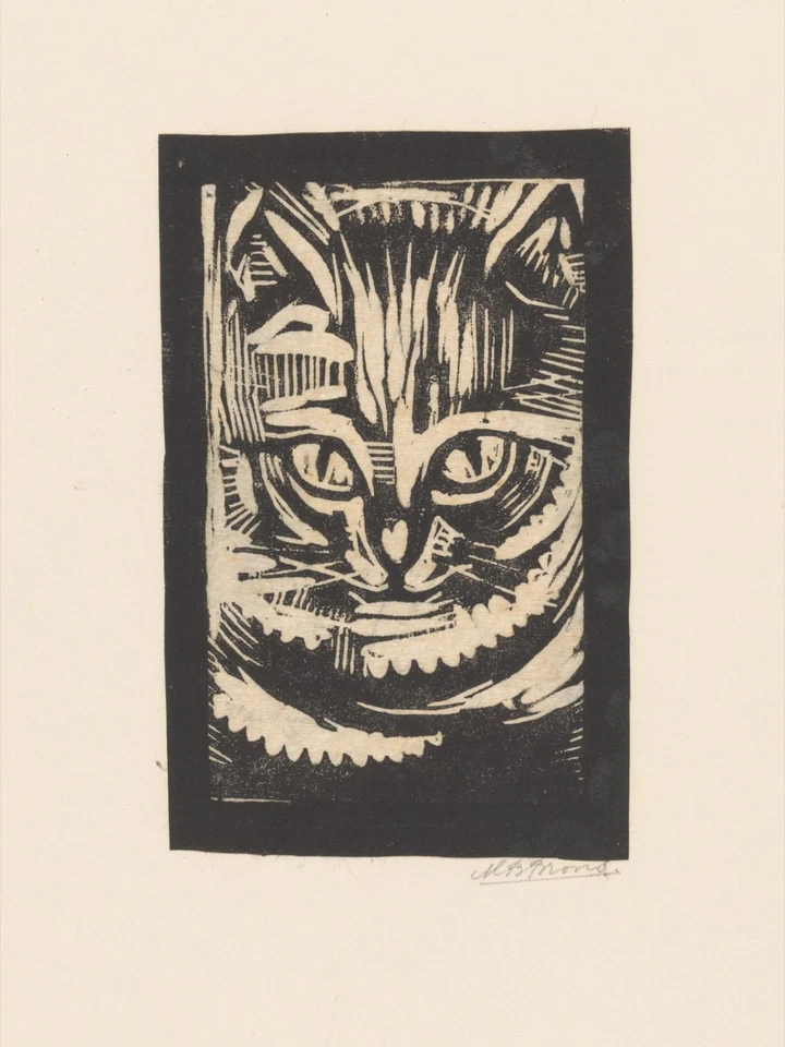 17128.Wall Decor Poster.Interior Art.Painting M. Brons Portrait of a Cat - Image 1 of 1