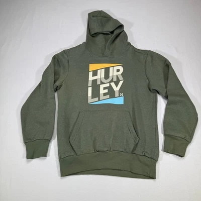 Hurley Kids Pullover Hoodie Sweatshirt Youth Graphic Green - Image 1 of 4