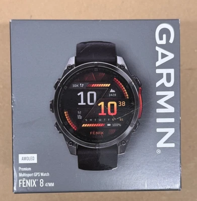 GARMIN FENIX 8 AMOLED 47MM PREMIUM MULTISPORT GPS WATCH - NEW SEALED - Image 1 of 2
